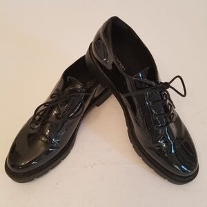 Rockport Trutech Women's Kacey Oxfords Black Patent  Lace Up Shoes  Size 9.5